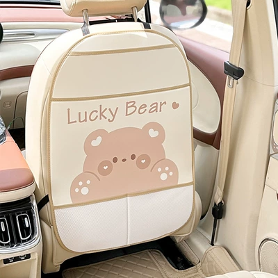 Original Car Anti-Kick Pad Leather Chair back anti-kick pad - fat-bear-big-anti-kick-pad
