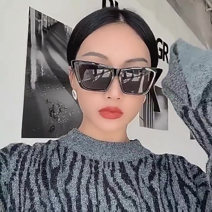 retro trend sunglasses with letters hip-hop style