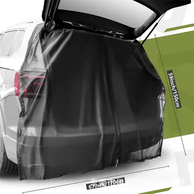 Car Tailgate Sunshade Anti-Mosquito Ventilation and Heat Reduction Tailgate Mosquito Net Car Trunk Magnetic Mesh Curtain