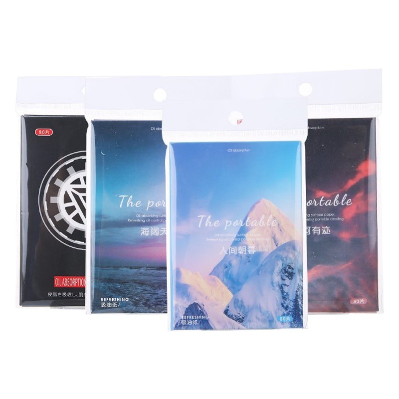 Ramila 80 piezas de papel facial absorbente de aceite para hombres y mujeres que absorben aceite facial papel absorbente de aceite facial portátil al por mayor