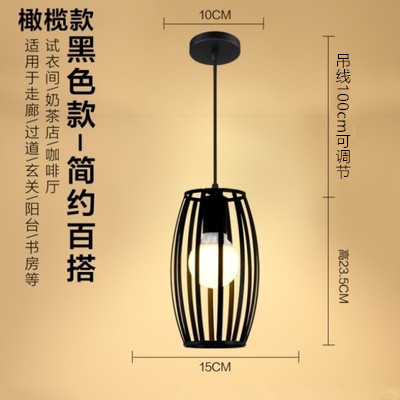 Candelabro de jaula de hierro pequeño de un solo cabezal al por mayor de fábrica, tienda de ropa de olla caliente retro americana, barra de bar, lámpara de comedor, estilo industrial