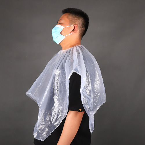 Wholesale disposable hairdressing scarf, oil-proof shawl, water-proof and anti-fouling plastic elastic neck scarf, shawl