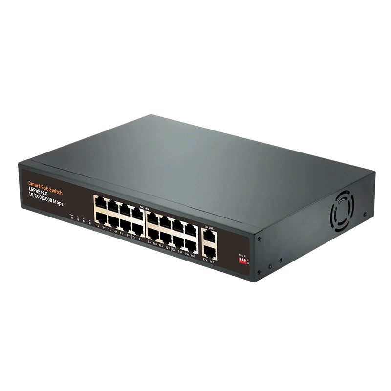 Стандартный коммутатор POE Gigabit с 16/18 портами, 250 метров дальности передачи, питание 52V