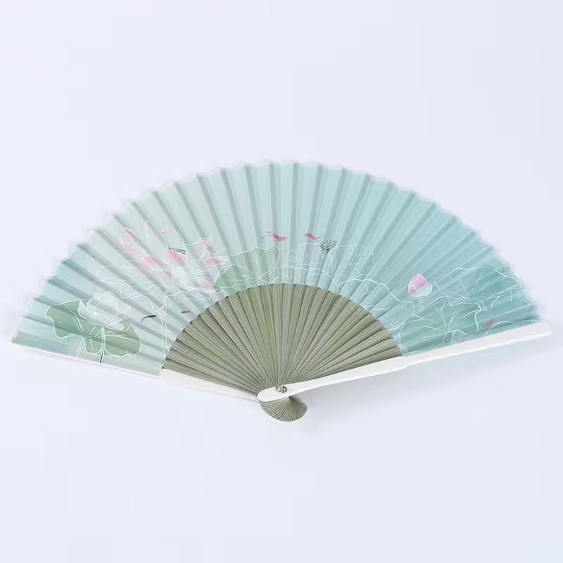 Flor de verano vid loto ventilador plegable Flor de semilla de loto ramo accesorios de embalaje accesorios florales nuevo ventilador de hoja de loto chino