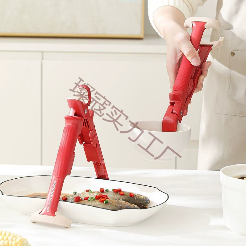 Силиконовые щипцы 2-в-1 с защитой от ожогов для кастрюль для приготовления на пару, нескользящий кухонный инструмент, новый зажим для миски, зажим для тарелки для приготовления овощей на пару, противень.