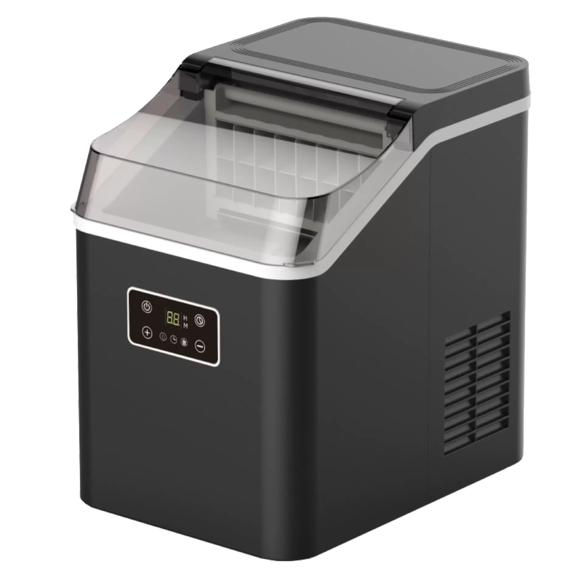 优曼自吸制冰机小型上置水箱水桶自清洁方冰块制作机冰粒机冰镇