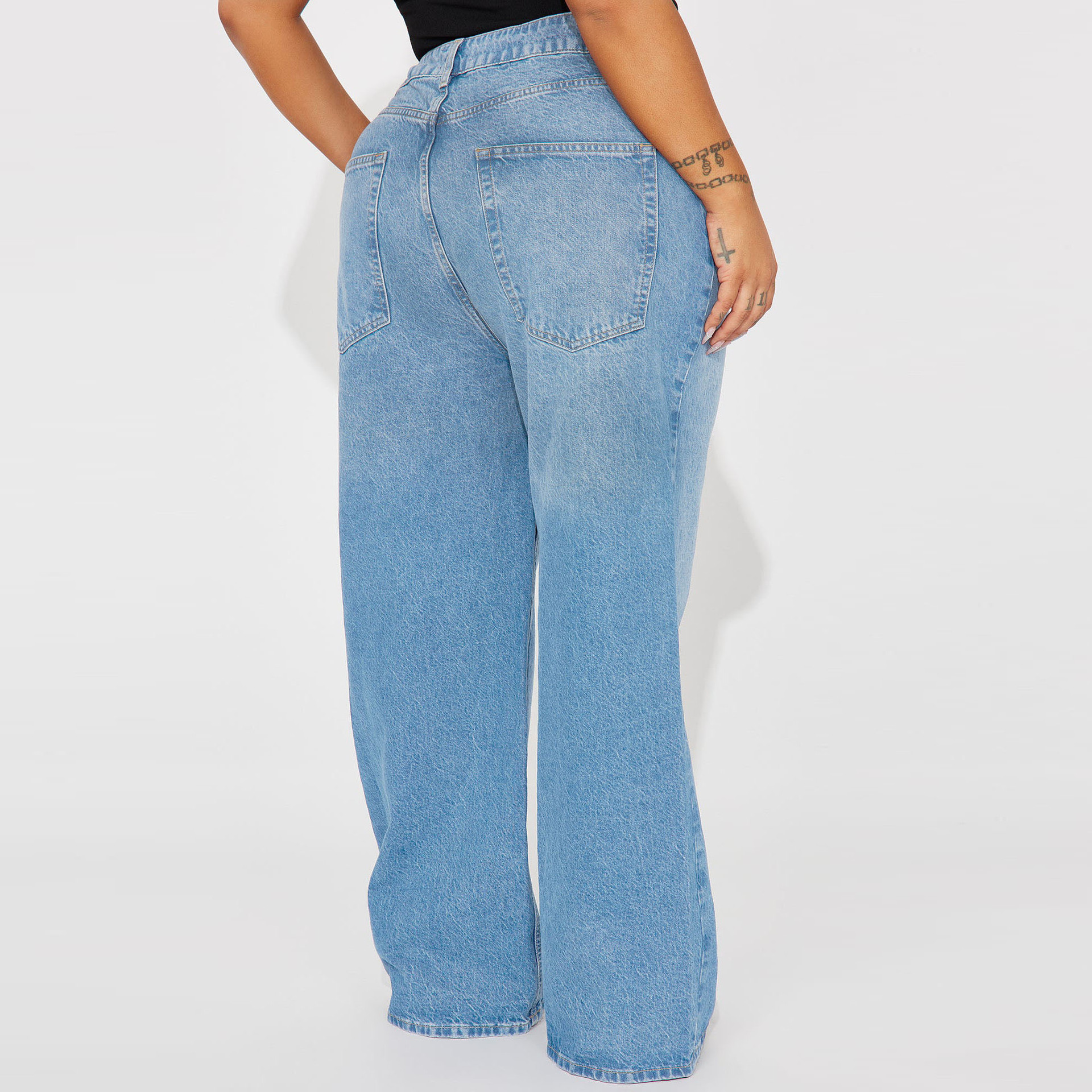Damen Jeans Mit Weitem Bein In Übergröße Für Einen Modernen Look_voghion.com