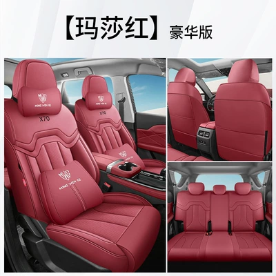 for jietu X70PLUS 1.5T/1.6T | Modelə uyğun (Original) oturacaq örtükləri - martha-red-five-seater-deluxe-edition-jietu-x70-only