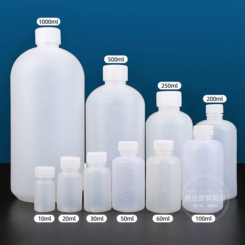 Завод Питания Небольшой Рот Пластичная Бутылка Реагента Отбор Пробы Бутылка Образца Почвы Градировал Жидкости Водный Раствор Маленькая Бутылка Рта