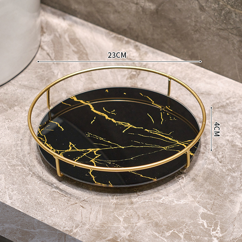 Baño inodoro lavabo lavabo lavabo caja de cosméticos estante de almacenamiento lavabo de lujo ligero bandeja de escritorio