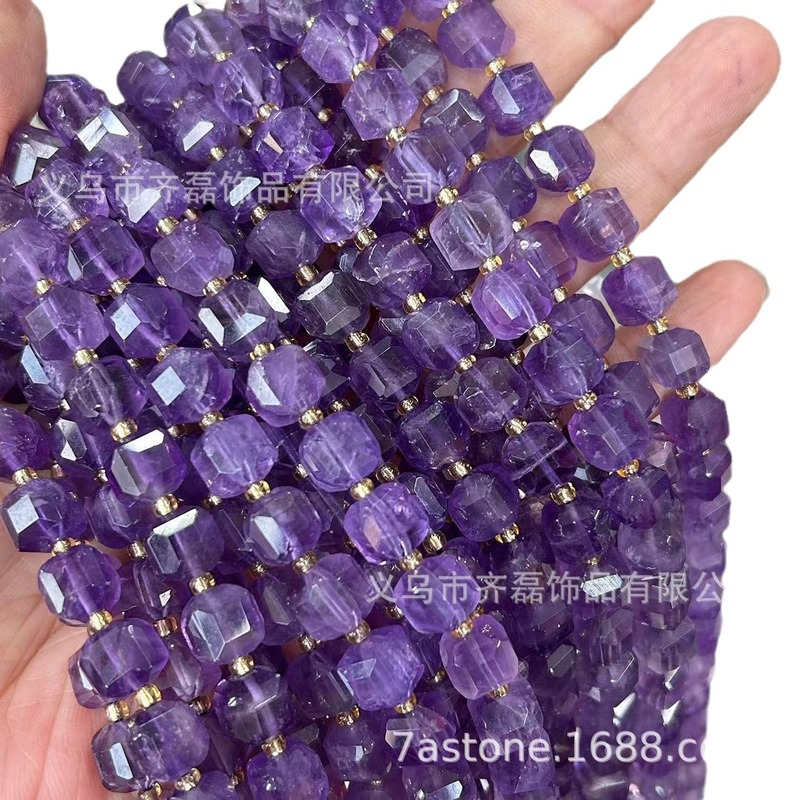 天然石角糖8mmブロック正方形瑪瑙水晶DIYアクセサリーアクセサリー半製品ビーズビーズ|undefined