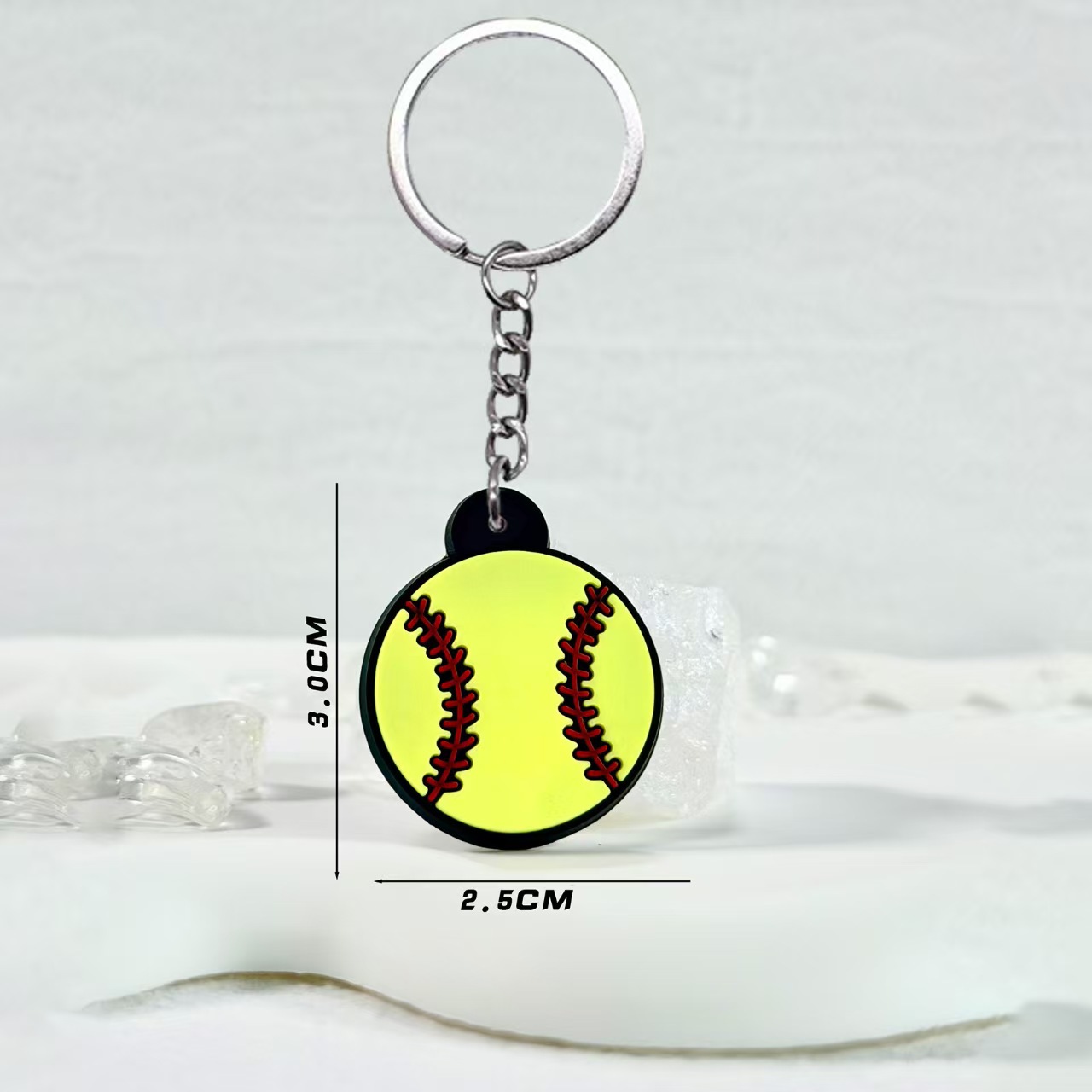 Acrílico transfronterizo baloncesto fútbol béisbol llavero deportivo creativo colgante mochila de automóvil regalos decorativos