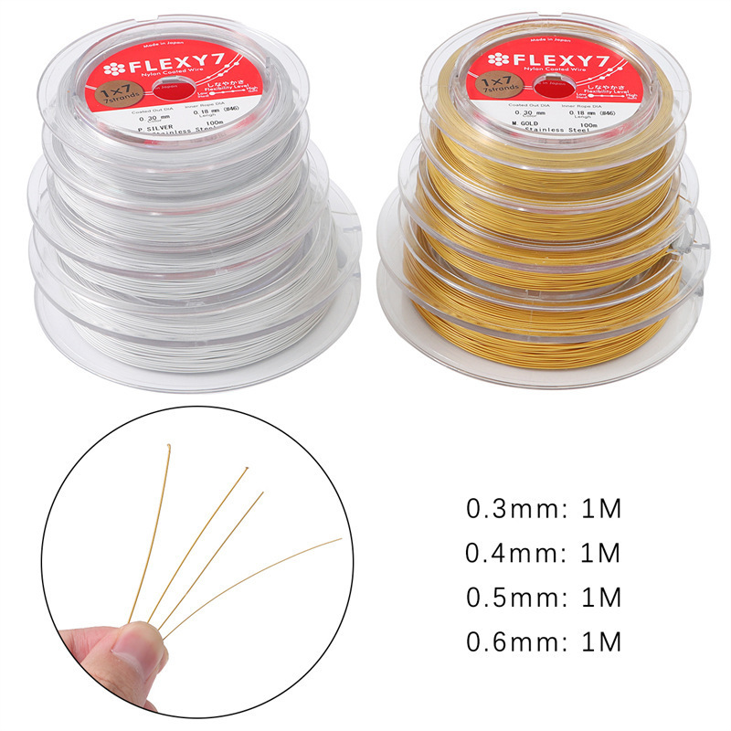 DIY Jewelry Accessories Classification 1 Piece 0.3mm 0.6mm 1m Titanium Steel Jewelry Accessories