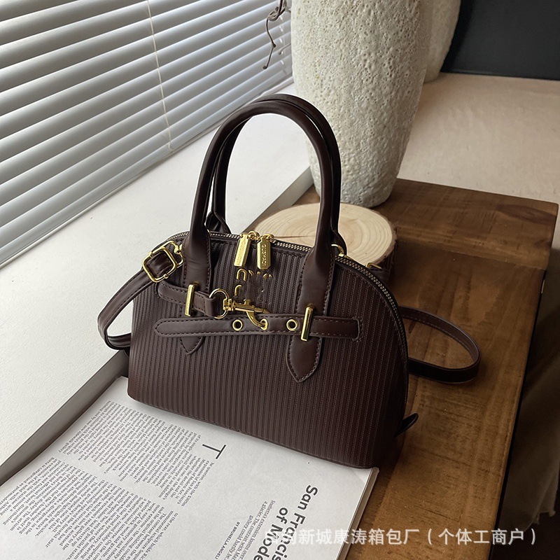 跨境热销2025新款高质感复古贝壳手提包流行包包女时尚单肩包斜挎|undefined