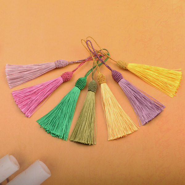 8cm threaded cap tassel bookmark jewelry antique costume Hanfu…