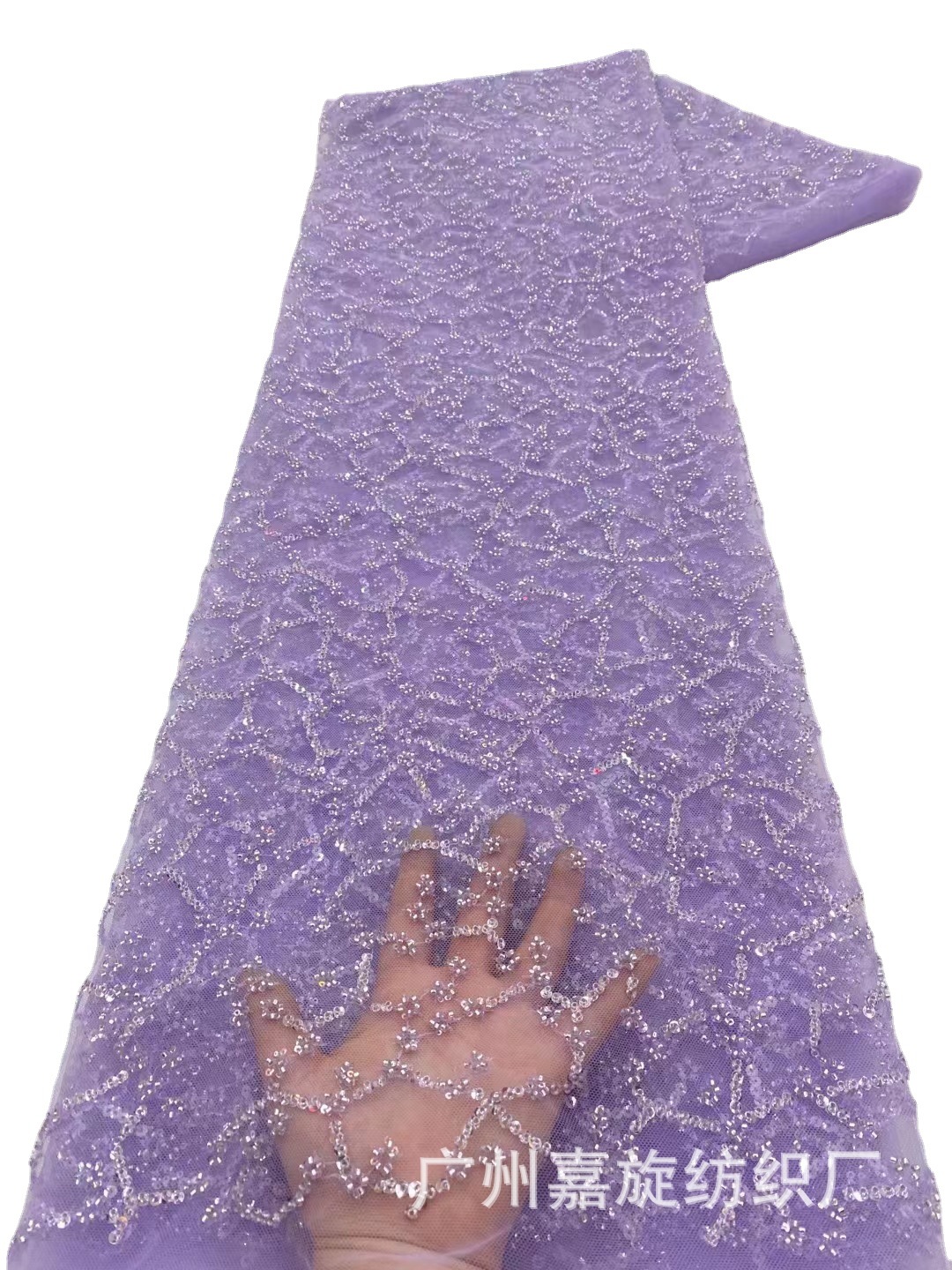 No especificación tubo de cuentas de lentejuelas bordado de tela vestido de novia vestido de noche vestido de los niños tela de encaje con cuentas JX2955 image 4