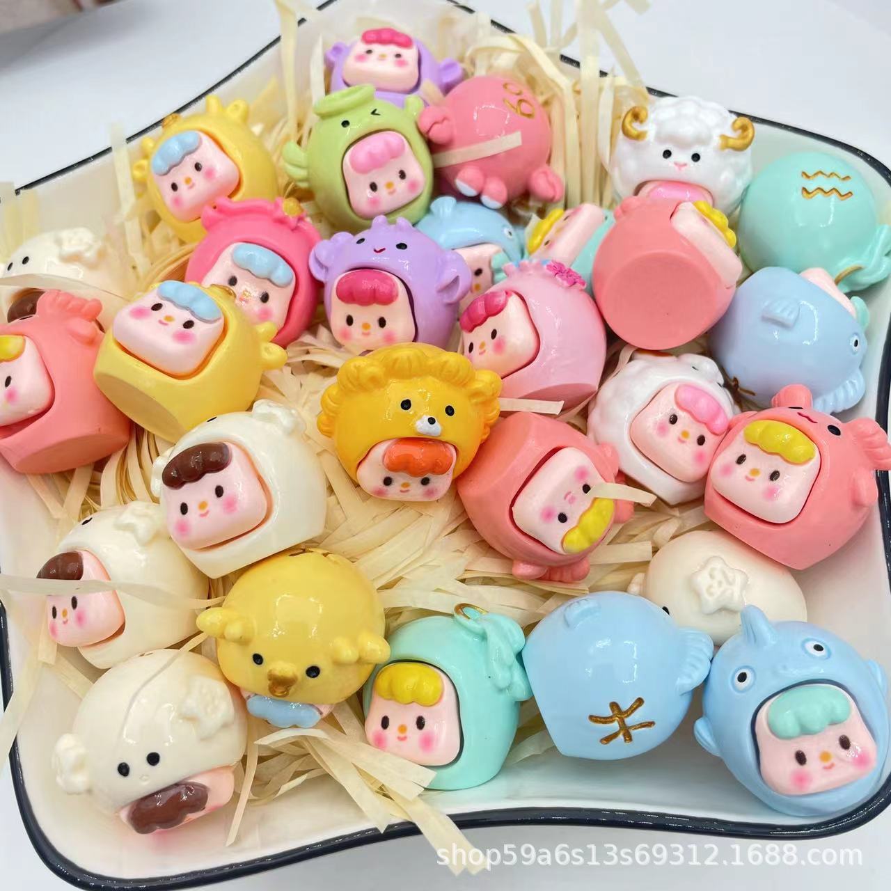 十二星座卡通小摆件星座饰品配件星座玩偶礼物DIY手机文具装饰品