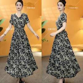 粉丝专享特惠新款气质高腰显瘦大摆连衣裙