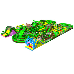 Large Inflatable Castle Children's Outdoor Fun Land Obstacle Course Parent-Child Amusement Equipment Slide Climbing and Jumping