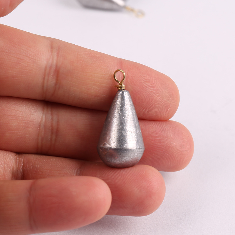 Colgante de plomo de pesca invertida Luya balsa pesca Texas grupo de pesca accesorios de pesca colgante de plomo en forma de gota de agua colgante de plomo giratorio de cobre fábrica al por mayor