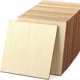 DIY激光切割木片木质几何木片 椭圆 方形 圆形等木板 可定 做形状