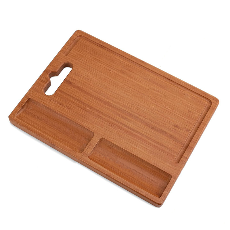 Tabla de cortar de bambú multifuncional doméstica con fregadero de flujo tabla de cortar verduras frutas bocadillos tabla de alimentos suplementarios para bebés bocadillos desayuno plato