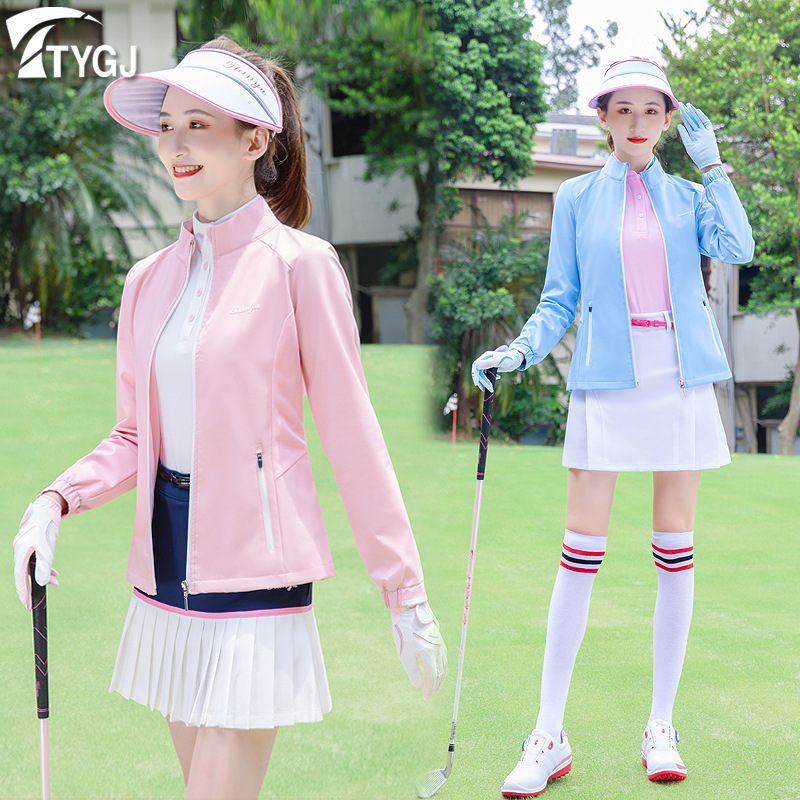 New Golf Women's Coat Autumn and Winter Casual Sports Slim-fit Windproof Waterproof Warm Sports Ball Clothes