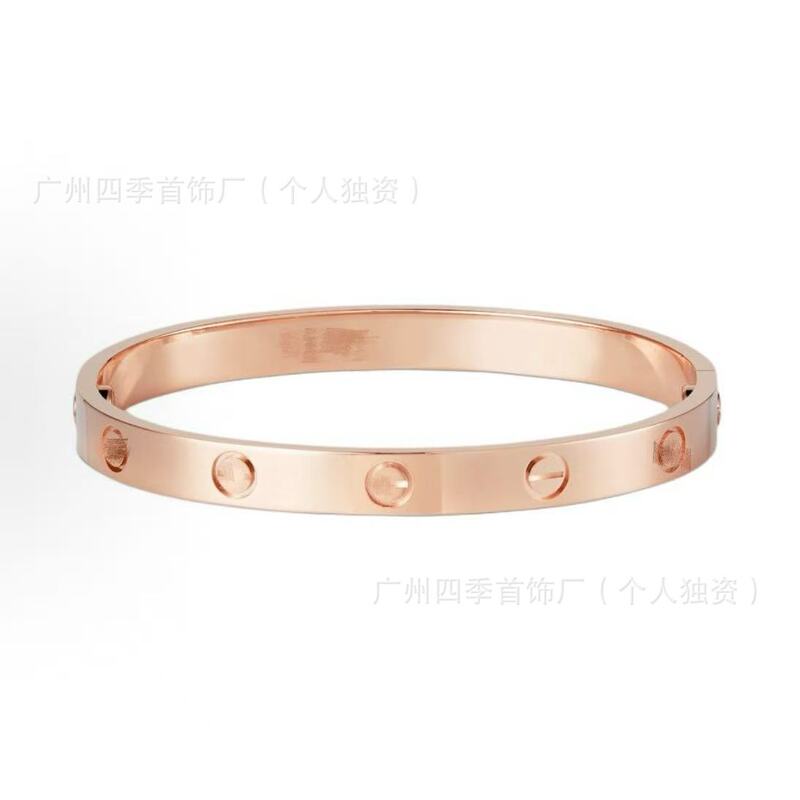高版卡家经典LOVE满天星手镯CNC男女手环玫瑰金厚镀18K金满钻V金|undefined