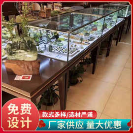 定制中式展柜 简约珠宝展柜玻璃镜面展示柜工艺品展览柜玉器展柜