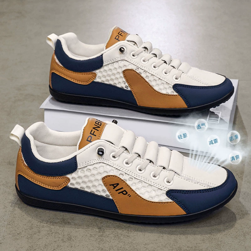 A-Gump мужская обувь 2024 новая летняя дышащая тонкая сетчатая обувь повседневная толстая подошва