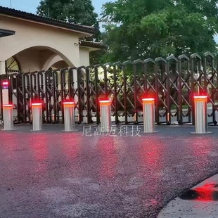Light-buried Fully Automatic Adjustable Column, School Gate, Anti-collision, Car Blocking Road Pile, Hydraulic Stainless Steel Roadblock