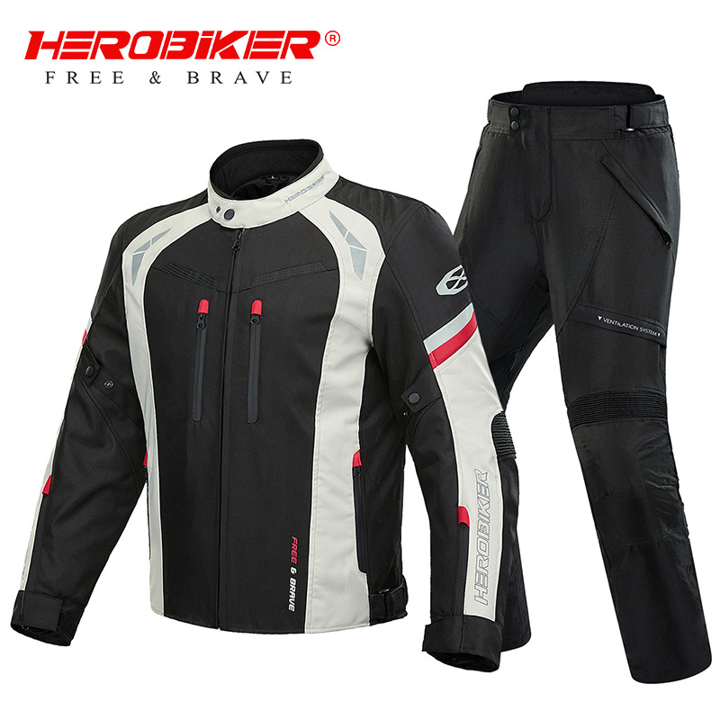 Ropa de motocicleta impermeable de cuatro estaciones desmontable locomotora anti-caída jinete protector ropa de carreras de malla de verano