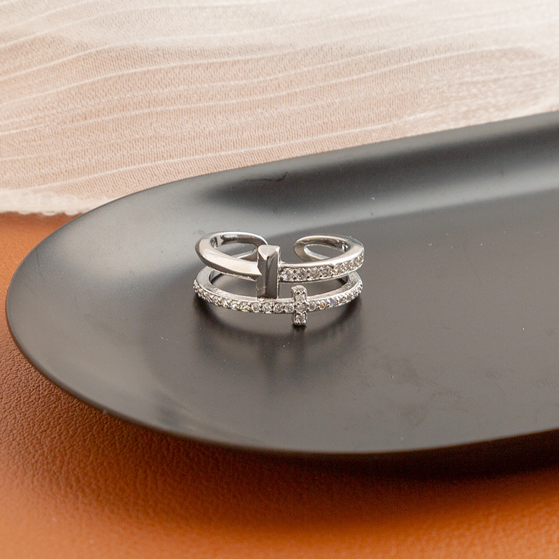 Double Cross Ring Silver