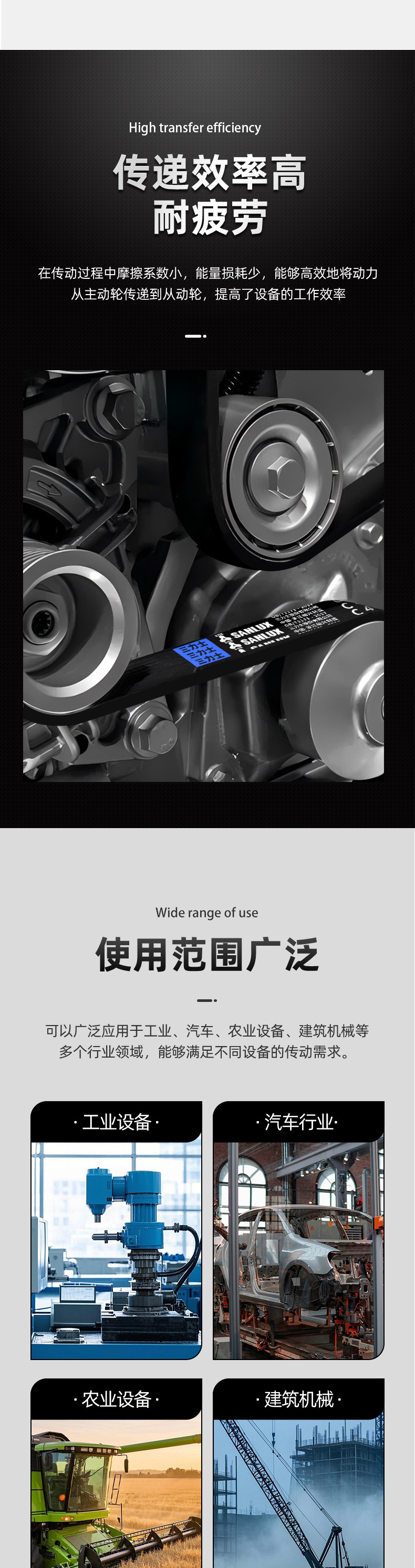 Sanlux Toothed Triangle Belt Xpa600-3568La Agricultural Automotive Manufacturing High-Speed Belt Durable V-Belt
