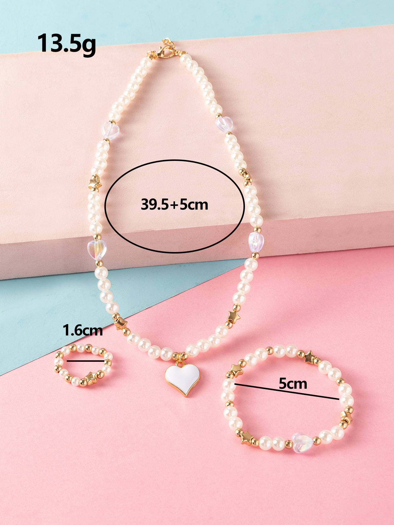 16g Weight Fashion Geometric Imitation Pearl No Inlaid Kid'S Kids Necklaces