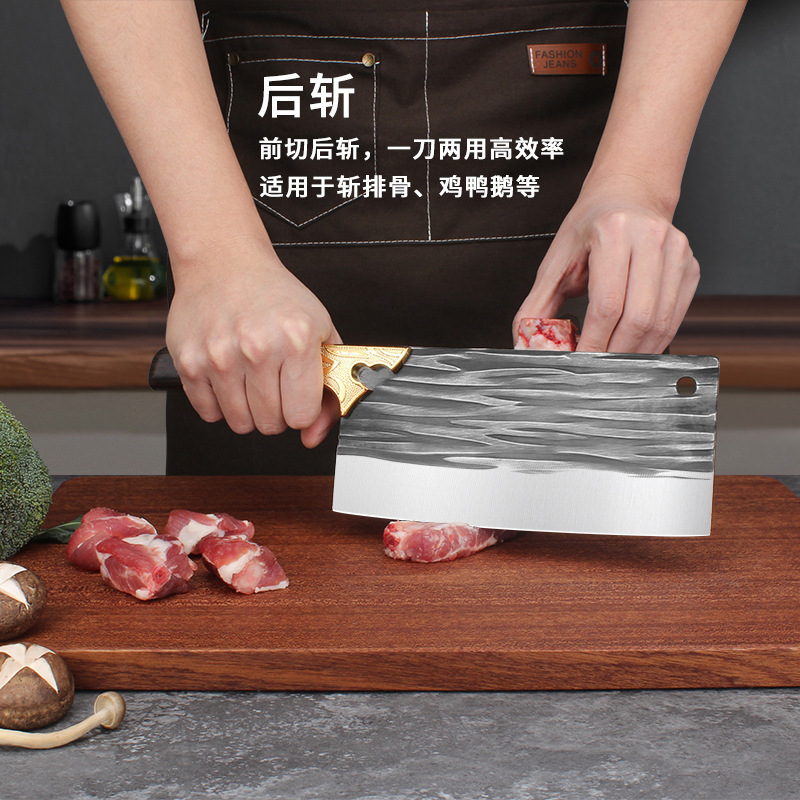 Cuchillo de cocina forjado cuchillo de corte de carne afilado cuchillo de corte de hueso de cocina cuchillo de corte de hotel cuchillo de corte de acero inoxidable