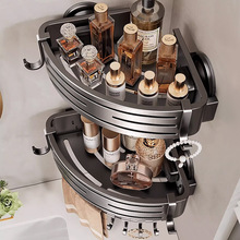 卫生间三角置物架浴室吸盘免打孔壁挂式墙角厕所洗漱台洗澡间收纳