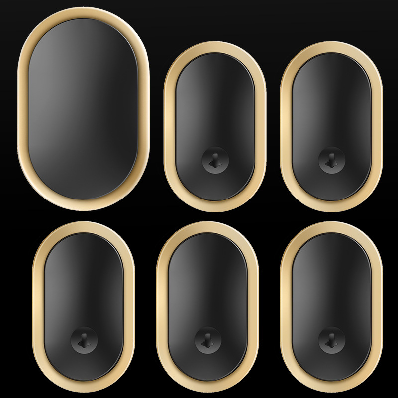 无线门铃家用防水闪光门铃直流电全用电池不插电门铃五拖一