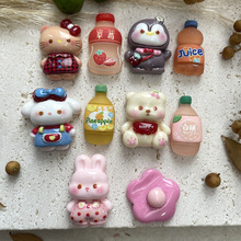 动物饮料树脂小配件可爱手作公仔手机链手工diy饰品配件材料批发