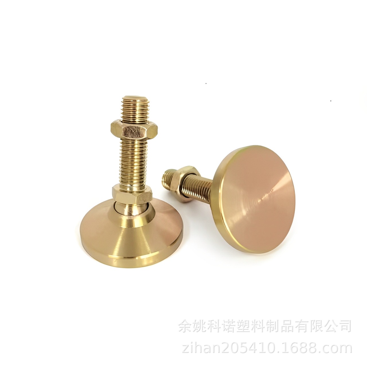 4分之3螺杆牙长50.8-76底座实心表面锌价铬万向支撑脚1