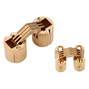 One-word Copper Hidden Hinge Copper Cylindrical Hinge Bucket Invisible Hinge Copper Hidden Hinge Multi-specification Copper Furniture Accessories