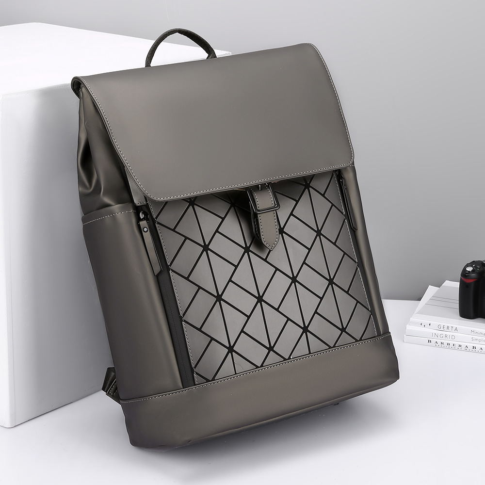 Trendy and Fashionable Men's Backpack Large Capacity Rhombus Colorful Computer Backpack Outing Leisure Travel Student School Bag