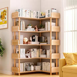 客厅书架置物架落地一体靠墙展示架家用收纳架简易货架储物柜架子