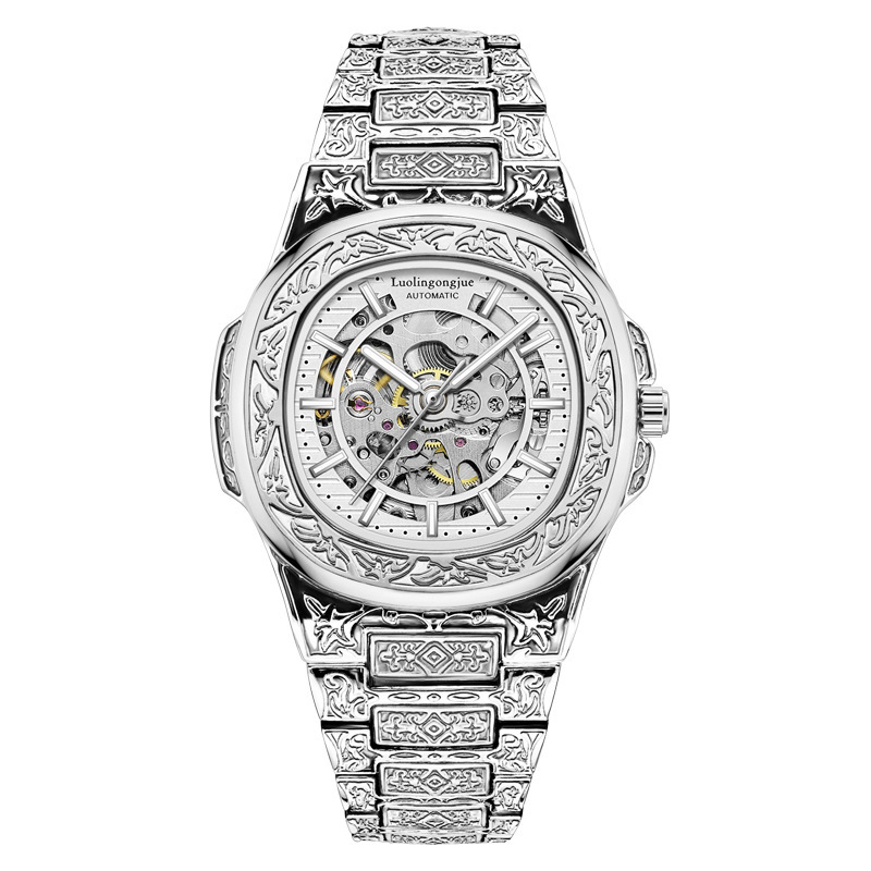 New Mechanical Watch Business Men's High-end Fashion Luminous Automatic Mechanical Watch_voghion.com