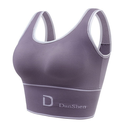 D-style lady single seamless deep U beauty back strapless push-up sports bra wire-free versatile base layer