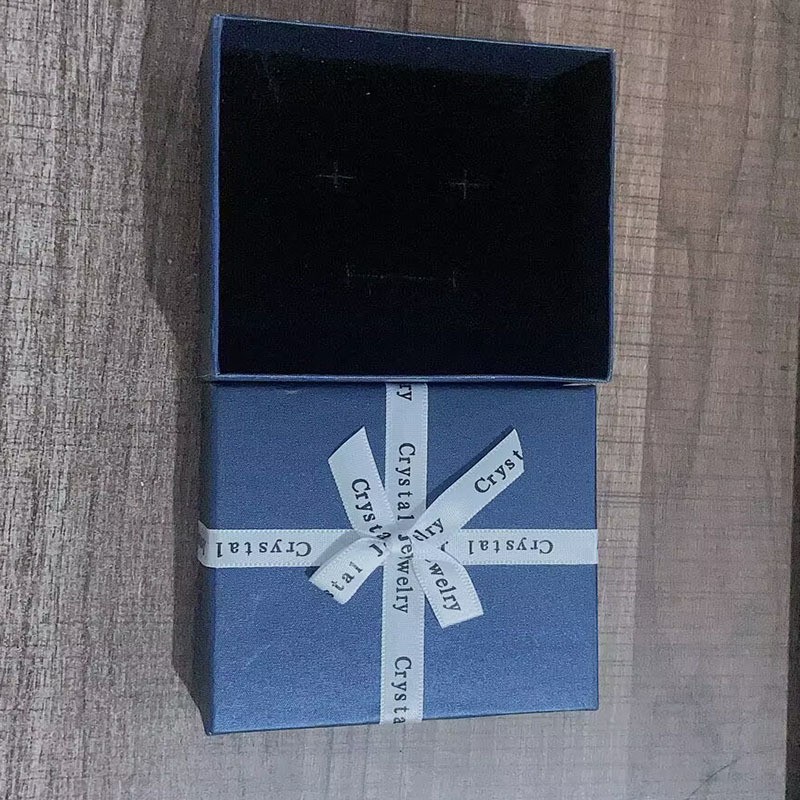Fábrica de letras Tiandi cubierta joyería collar joyería anillo arco cinta caja de embalaje al por mayor