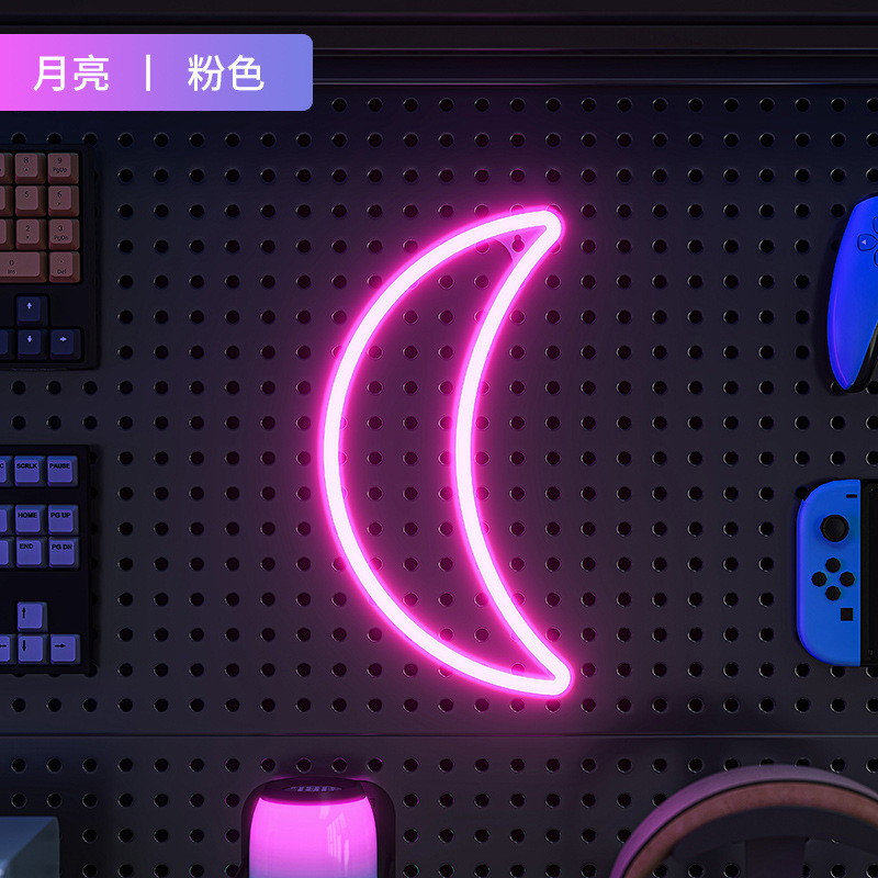 Tablero de la cueva, luz ambiental, decoración de la sala de deportes electrónicos, luz de neón LED, modelado de celebridades de Internet, decoración creativa de la pared, accesorios de gancho