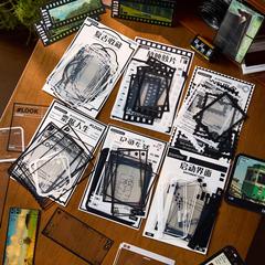 早泡PETシール包枠中世界シリーズ復古白黒フィルム枠手帳diy背景タイル