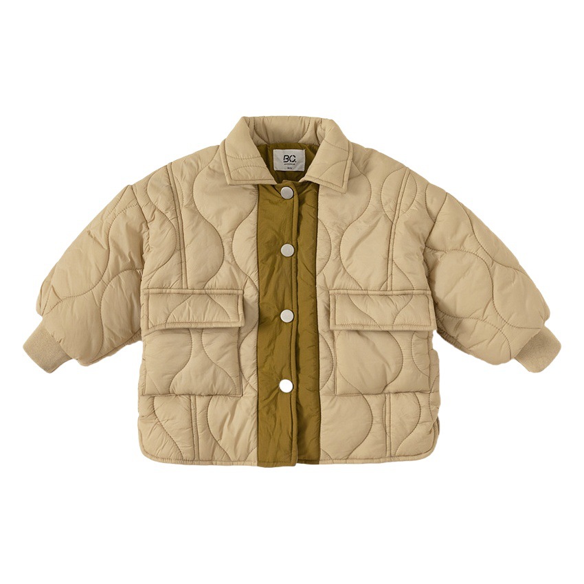 Ropa infantil Youbao, abrigo de algodón para niños de otoño e invierno, chaqueta gruesa para niños, estilo coreano informal, chaqueta de algodón con forro polar para niños de tres años
