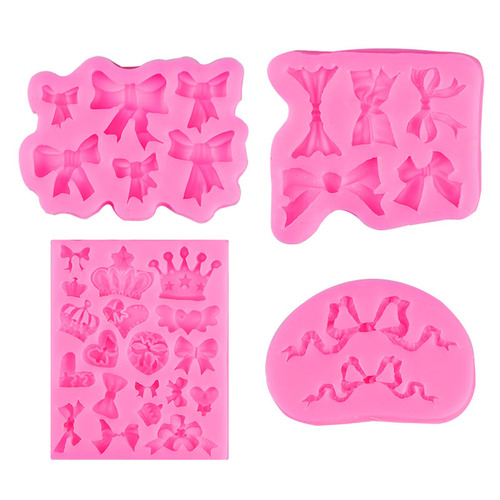 DIY Multiple Crown Butterfly Knot Shaping Sugarpaste Silicone Mold Soft Clay Clay Casting Resin Accessories Decor Wholesale